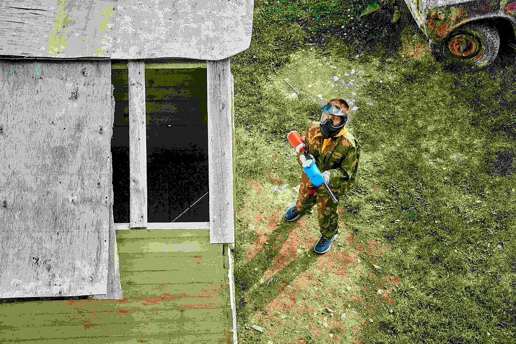 Can you shoot a paintball gun in your backyard