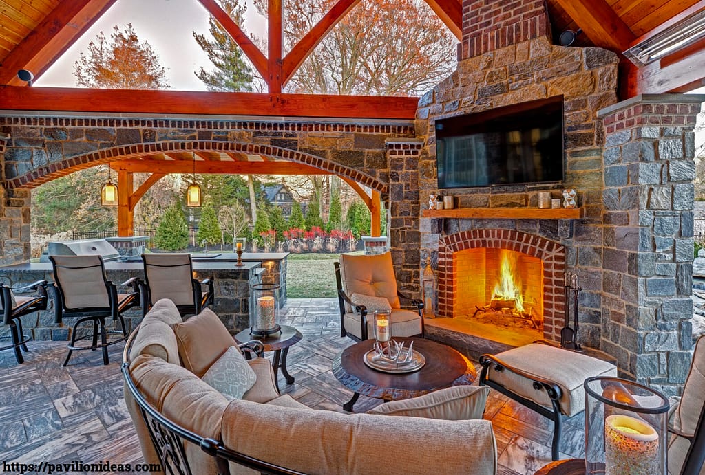 Outdoor Pavilions with Fireplaces